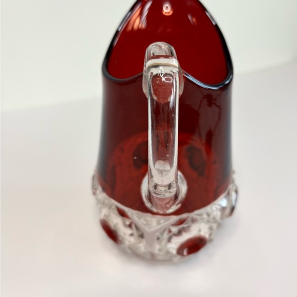 Antique EAPG Ruby Flash Glass Pitcher - Picture 4 of 10
